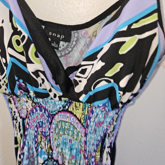 Snap Womans Spaghetti Strap Maxi Dress Size L - Picture 3 of 11